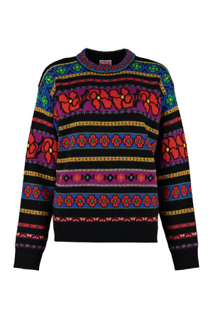 Crew-neck wool sweater-0